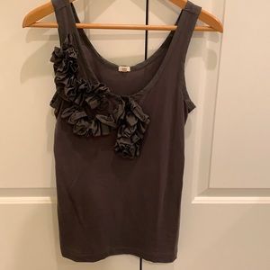 J. Crew ruffle flower tank Small